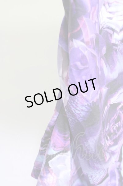 画像4: CIVARIZE / Finder フラワー総柄ドレープロングTシャツ 44 パープル T-25-09-25-006-CI-ts-YM-ZT056 (4)