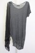 画像1: IFSIXWASNINE / BETTA/LUNGO アシンメトリーTシャツ 0（レディース） グレーxブラック T-25-09-25-007-IF-ts-YM-ZT (1)
