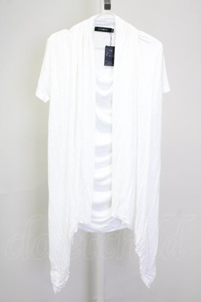 画像1: CIVARIZE / UNITEドレープTシャツ 44 ホワイト T-25-09-25-011-CI-to-YM-ZT (1)