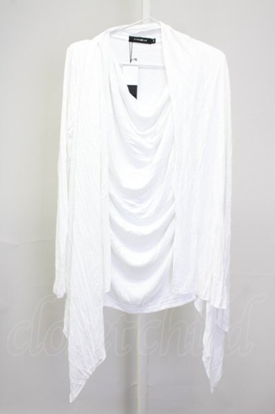 画像1: CIVARIZE / Uniteドレープ長袖カットソー 44 ホワイト T-25-09-25-012-CI-to-YM-ZT (1)