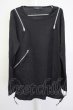 画像1: CIVARIZE / DrollレースアップZIP長袖カットソー 44 ブラック T-25-09-25-014-CI-to-YM-ZT (1)