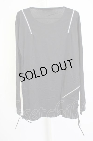 画像2: CIVARIZE / DrollレースアップZIP長袖カットソー 44 ブラック T-25-09-25-014-CI-to-YM-ZT053 (2)