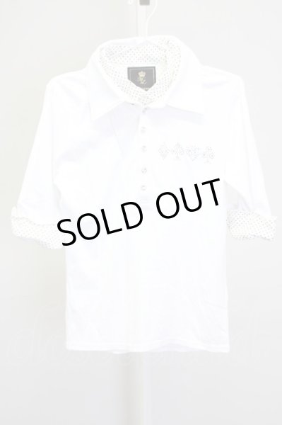 画像1: MURDER LICENSE / ドットレイヤードポロトップス 44 ホワイト T-25-09-25-015-MU-to-YM-ZT053 (1)