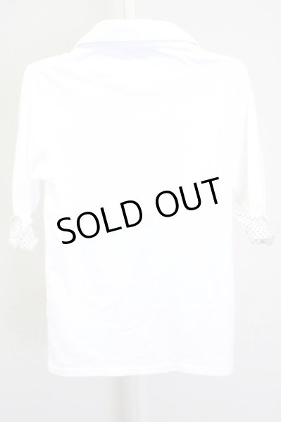 画像2: MURDER LICENSE / ドットレイヤードポロトップス 44 ホワイト T-25-09-25-015-MU-to-YM-ZT053 (2)