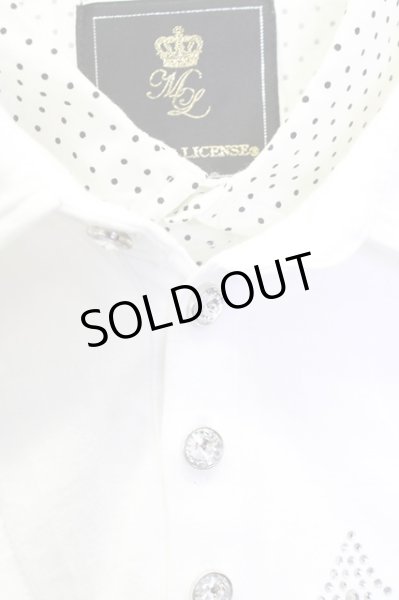 画像3: MURDER LICENSE / ドットレイヤードポロトップス 44 ホワイト T-25-09-25-015-MU-to-YM-ZT053 (3)