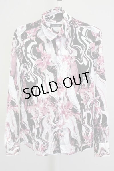 画像1: TORNADO MART / マーブルフラワープリントシャツ M パープル T-25-09-25-017-TO-sh-YM-ZT053 (1)