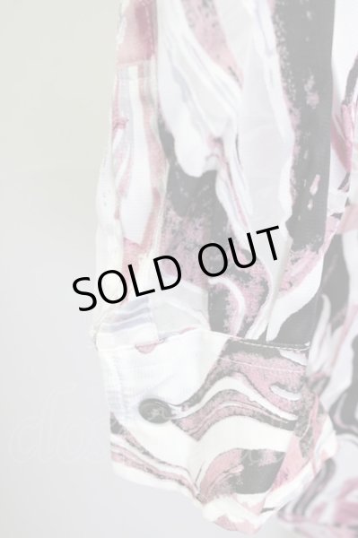 画像4: TORNADO MART / マーブルフラワープリントシャツ M パープル T-25-09-25-017-TO-sh-YM-ZT053 (4)