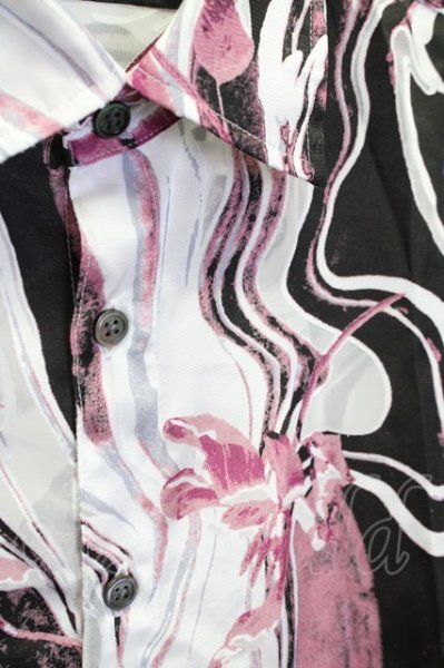 画像6: TORNADO MART / マーブルフラワープリントシャツ M パープル T-25-09-25-017-TO-sh-YM-ZT053 (6)