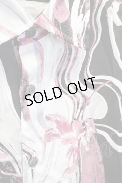 画像6: TORNADO MART / マーブルフラワープリントシャツ M パープル T-25-09-25-017-TO-sh-YM-ZT053 (6)