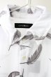 画像3: CIVARIZE / InLayフェザー総柄ドルマンシャツ 44 ホワイト T-25-10-03-018-CI-sh-YM-ZT (3)