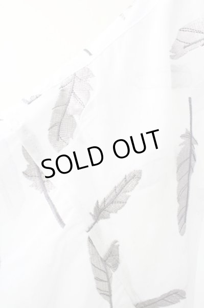 画像5: CIVARIZE / InLayフェザー総柄ドルマンシャツ 44 ホワイト T-25-10-03-018-CI-sh-YM-ZT (5)