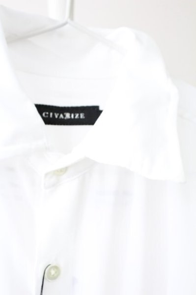 画像3: CIVARIZE / レースアップシフォン五分袖ロングシャツ 44 ホワイト T-25-10-03-019-CI-sh-YM-ZT280 (3)