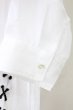 画像5: CIVARIZE / レースアップシフォン五分袖ロングシャツ 44 ホワイト T-25-10-03-019-CI-sh-YM-ZT (5)