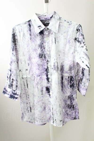 画像1: CIVARIZE / 七分丈ジャガードシャツ 44 ホワイト T-25-10-03-020-CI-sh-YM-ZT (1)