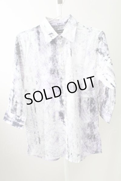 画像1: CIVARIZE / 七分丈ジャガードシャツ 44 ホワイト T-25-10-03-020-CI-sh-YM-ZT280 (1)