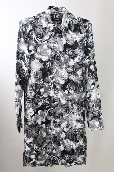 画像1: CIVARIZE / ローズジャガードロングシャツ 44 ホワイトｘブラック T-25-10-03-021-CI-sh-YM-ZT (1)