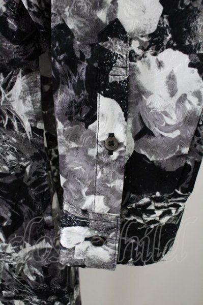 画像4: CIVARIZE / ローズジャガードロングシャツ 44 ホワイトｘブラック T-25-10-03-021-CI-sh-YM-ZT280 (4)