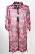画像1: CIVARIZE / シースルーフラワーロングシャツ 44 レッド T-25-10-03-022-CI-sh-YM-ZT (1)