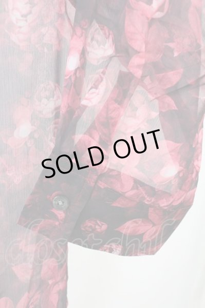 画像3: CIVARIZE / シースルーフラワーロングシャツ 44 レッド T-25-10-03-022-CI-sh-YM-ZT280 (3)