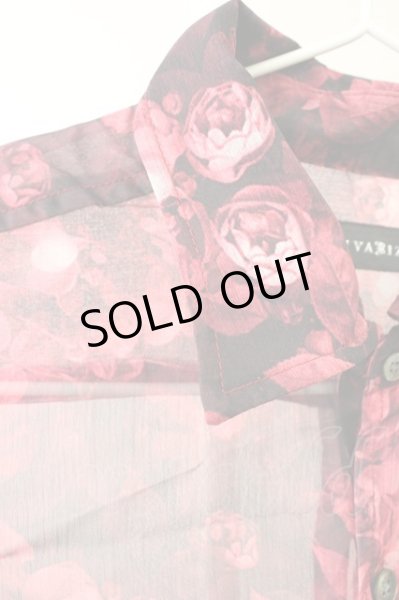 画像4: CIVARIZE / シースルーフラワーロングシャツ 44 レッド T-25-10-03-022-CI-sh-YM-ZT280 (4)