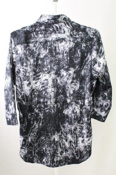 画像2: CIVARIZE / 七分丈ジャガードシャツ 44 ブラック T-25-10-03-023-CI-sh-YM-ZT280 (2)
