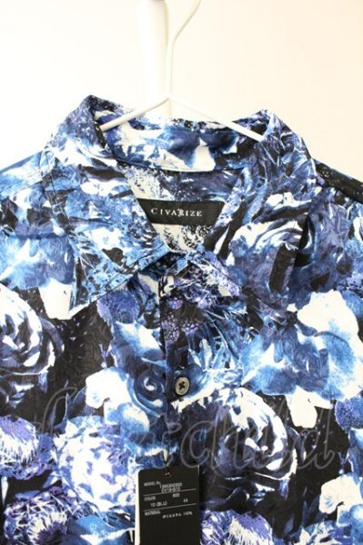 画像3: CIVARIZE / ローズジャガードロングシャツ 44 ブルー T-25-10-03-024-CI-sh-YM-ZT280 (3)