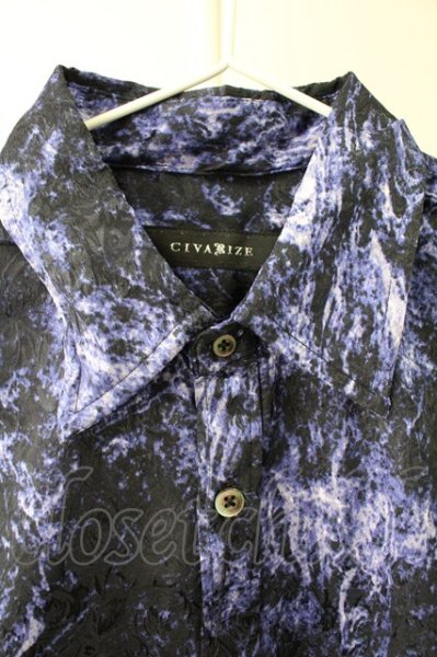 画像3: CIVARIZE / 6分丈ジャガードシャツ 44 ブルー T-25-10-03-025-CI-sh-YM-ZT280 (3)