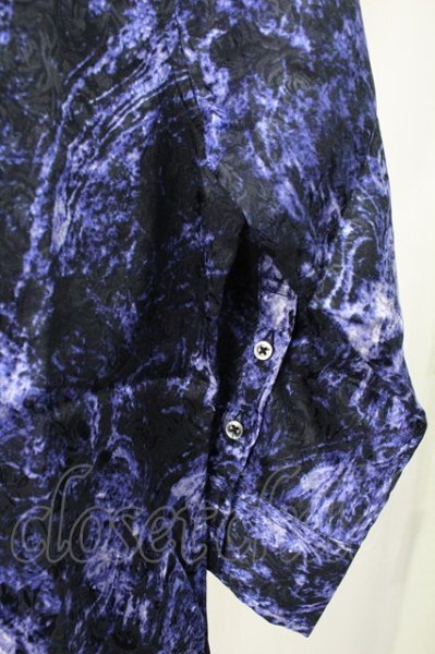 画像4: CIVARIZE / 6分丈ジャガードシャツ 44 ブルー T-25-10-03-025-CI-sh-YM-ZT280 (4)