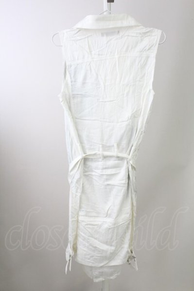 画像2: CIVARIZE / Kaiser ダブルライダースロングベスト 44 ホワイト T-25-10-03-026-CI-to-YM-ZT267 (2)