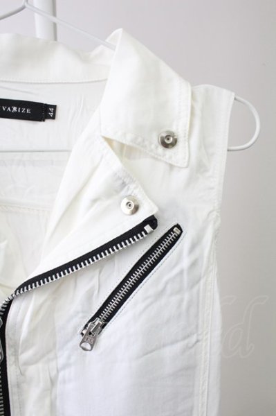 画像3: CIVARIZE / Kaiser ダブルライダースロングベスト 44 ホワイト T-25-10-03-026-CI-to-YM-ZT267 (3)