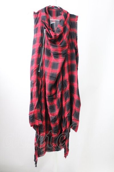 画像1: CIVARIZE / Spiral ドレープロングノースリーブガウン F レッド T-25-10-03-003-CI-to-YM-ZT (1)