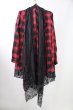 画像1: CIVARIZE / Decieve レイヤードレーストッパーカーディガン 44 レッドｘブラック T-25-10-03-028-CI-to-YM-ZT (1)