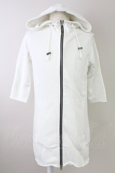 画像1: CIVARIZE / ローズスカル接合半袖ロングパーカー 44 ホワイト T-25-10-03-031-CI-to-YM-ZT (1)