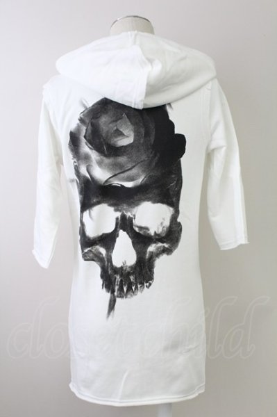 画像2: CIVARIZE / ローズスカル接合半袖ロングパーカー 44 ホワイト T-25-10-03-031-CI-to-YM-ZT265 (2)
