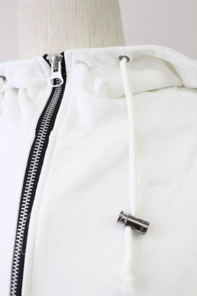 画像3: CIVARIZE / ローズスカル接合半袖ロングパーカー 44 ホワイト T-25-10-03-031-CI-to-YM-ZT265 (3)