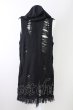 画像2: CIVARIZE / Devaste ニットノーススリーブパーカー 44 ブラック T-25-10-03-032-CI-to-YM-ZT (2)