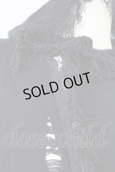 画像5: CIVARIZE / Devaste ニットノーススリーブパーカー 44 ブラック T-25-10-03-032-CI-to-YM-ZT (5)