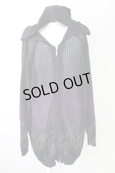 画像1: NO ID. BLACK / チェンジングシアーニットZIPパーカー ONE ブラックｘパープル T-25-10-03-033-NO-to-YM-ZT265 (1)