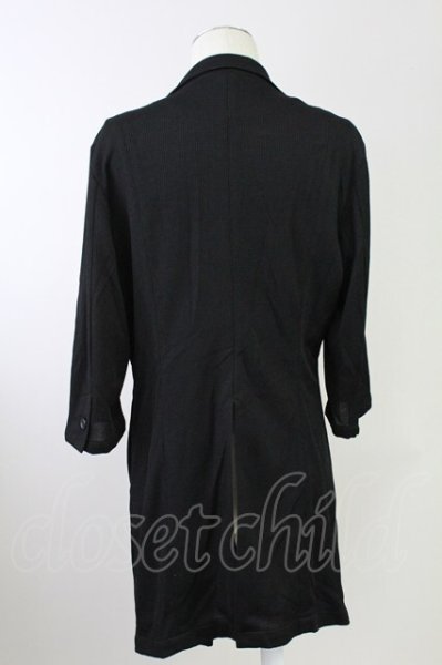 画像2: TORNADO MART / ブライトタックメッシュ7分袖チェスター LL ブラック T-25-10-03-037-TO-ja-YM-ZT265 (2)