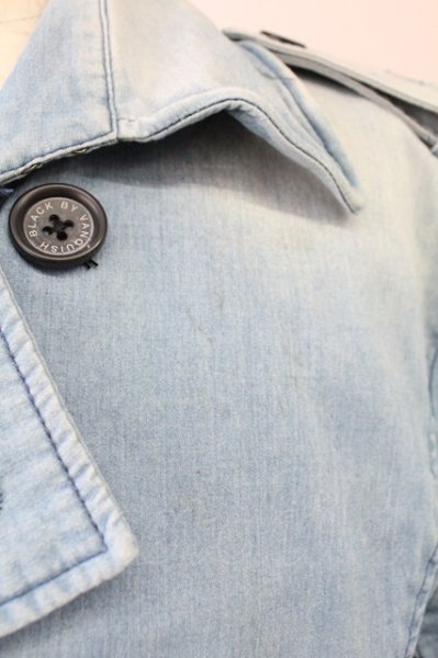 画像6: Black by VANQUISH / スプリングストレッチデニムトレンチコート S ライトインディゴ T-25-10-03-038-Bl-ou-YM-ZTM019 (6)