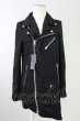 画像1: CIVARIZE / Haterレーヨンアシメライダースジャケット 44 ブラック T-25-10-03-039-CI-ja-YM-ZT (1)