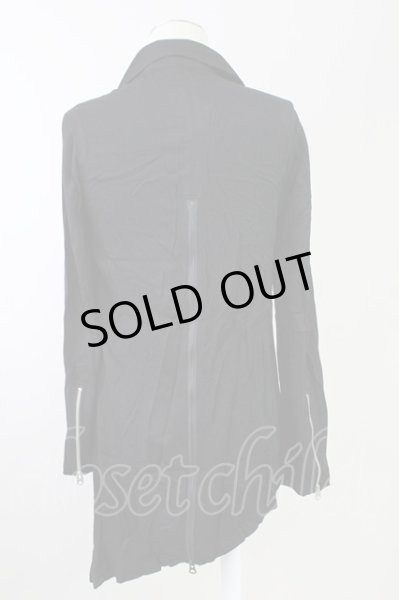 画像2: CIVARIZE / Haterレーヨンアシメライダースジャケット 44 ブラック T-25-10-03-039-CI-ja-YM-ZT266 (2)