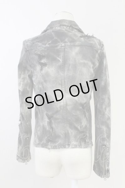 画像2: CIVARIZE / Rebellious 加工デニムライダース 44 グレー T-25-10-03-040-CI-ja-YM-ZT266 (2)