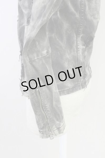 画像3: CIVARIZE / Rebellious 加工デニムライダース 44 グレー T-25-10-03-040-CI-ja-YM-ZT266 (3)