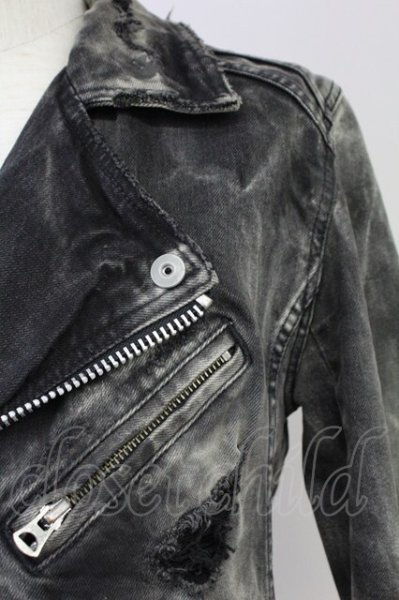 画像4: CIVARIZE / Rebellious 加工デニムライダース 44 グレー T-25-10-03-040-CI-ja-YM-ZT266 (4)