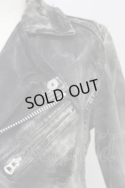 画像4: CIVARIZE / Rebellious 加工デニムライダース 44 グレー T-25-10-03-040-CI-ja-YM-ZT266 (4)