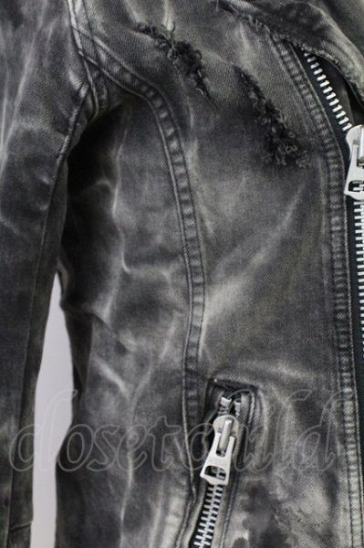 画像5: CIVARIZE / Rebellious 加工デニムライダース 44 グレー T-25-10-03-040-CI-ja-YM-ZT266 (5)