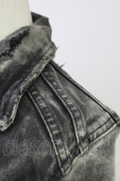 画像6: CIVARIZE / Rebellious 加工デニムライダース 44 グレー T-25-10-03-040-CI-ja-YM-ZT266 (6)