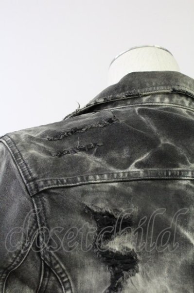 画像8: CIVARIZE / Rebellious 加工デニムライダース 44 グレー T-25-10-03-040-CI-ja-YM-ZT266 (8)