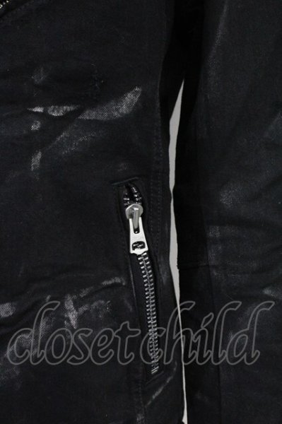 画像4: CIVARIZE / Transcend 加工デニムライダースジャケット 44 ブラック T-25-10-03-041-CI-ja-YM-ZT266 (4)